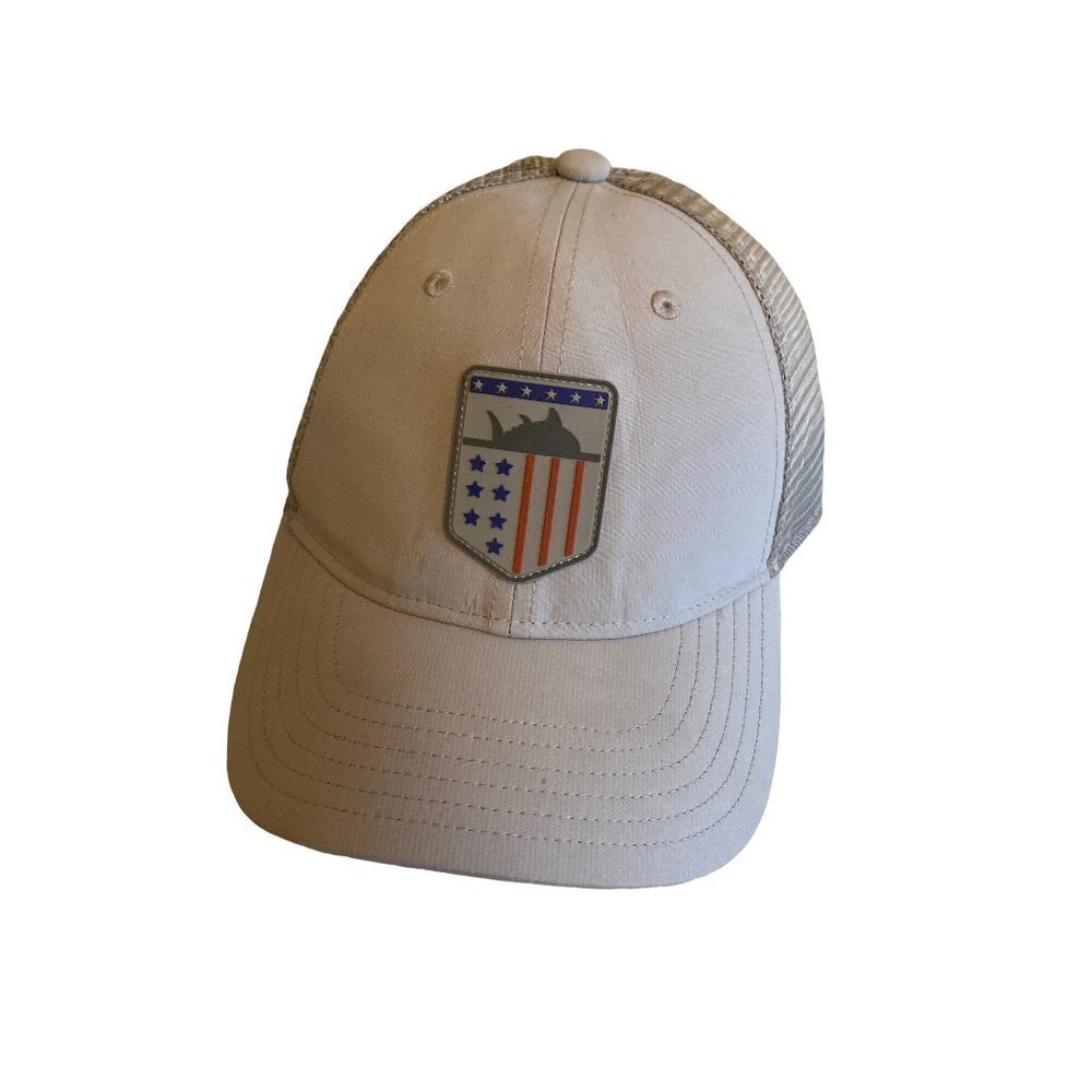 Southern Tide‎ Gray Patriotic Military Mesh Back Hat Cap Adjustable